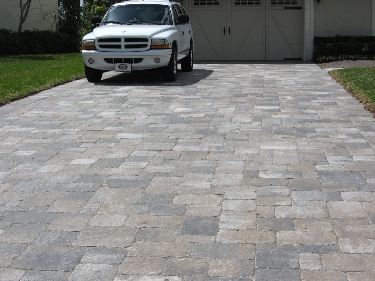 stone paved driveway