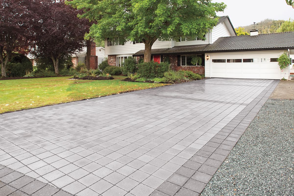 stone paved driveway